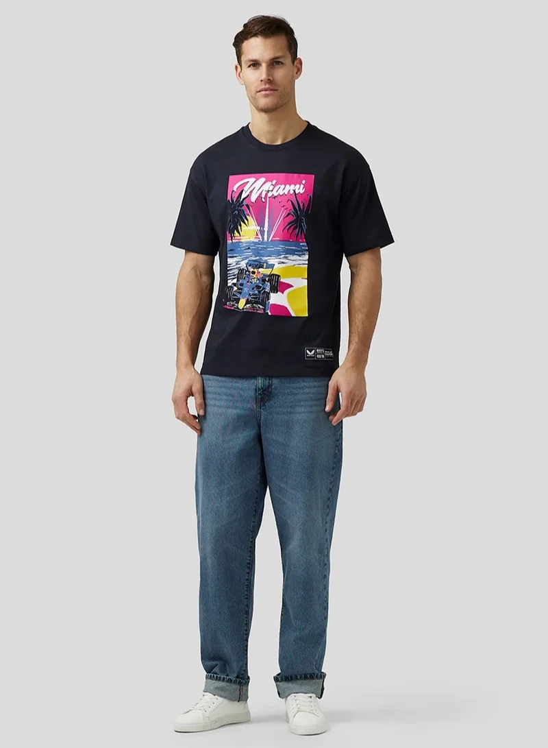 Red Bull  Red Bull Racing Unisex Miami Short Sleeve Oversized T-Shirt  | Best Price UAE