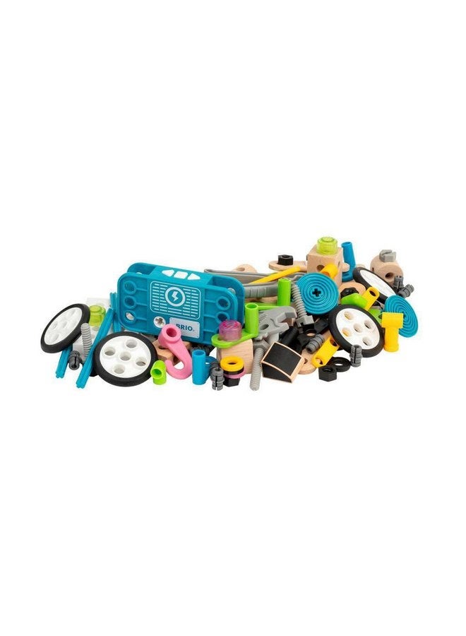 BRIO Builder 34591 - Builder Motor Set - 120 Piece Construction Set STEM Toy with Wood and Plastic Pieces and a Motor for Kids Age 3 and Up - Image 5
