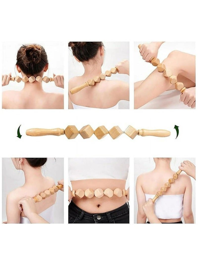 YelaJoy 3 Pieces Wood Therapy Kit Massage Tools Maderoterapia Kit Wood Massager Roller Wood Gua Sha Roller Manual Wooden Fascia Massage for Release Cellulite Muscle Blasting Pain Relief Body Sculpting Tools - Image 5