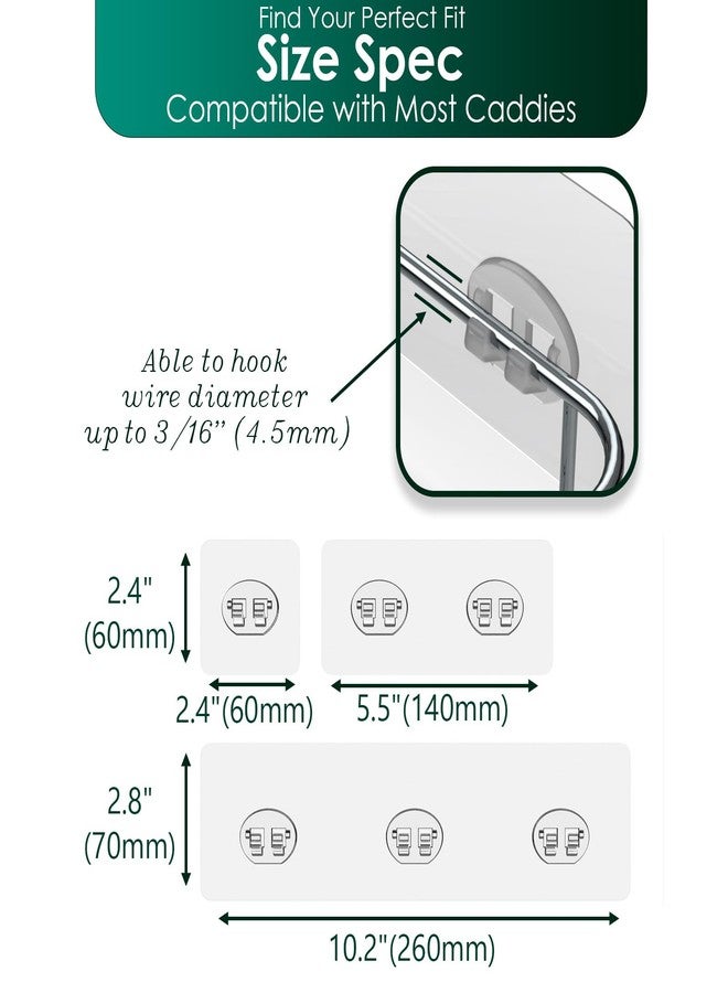 Jovware Upgraded Adhesive Hooks for Wall Mount, Self-Adhesive Corner Shelf Shower Caddy, Waterproof Bathroom & Kitchen, Wire Hook 12 Pack - Image 5