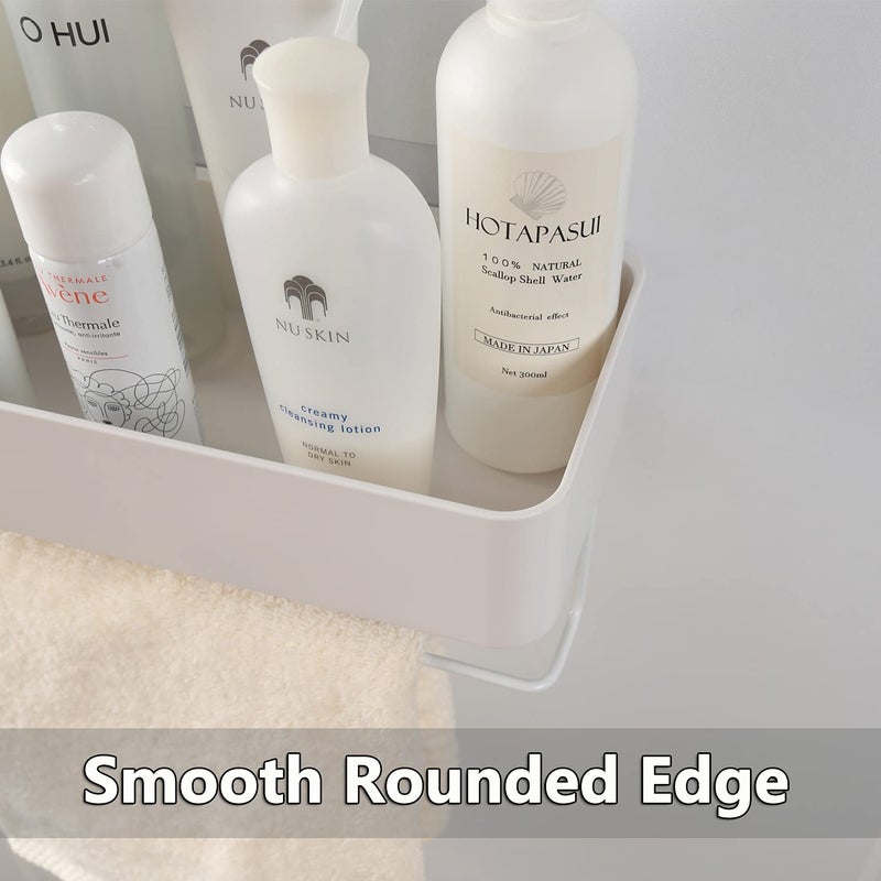MORNITE Bathroom Wall Organizer Shelf Storage Adhesive  Small Apartment Restroom Essentials Shower Caddy Suction Green - Image 3