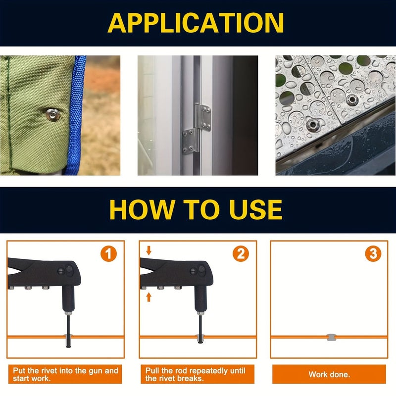 100pcs 3.2x6mm Blind Pop Rivets For Metal Multisize Kit - Image 4