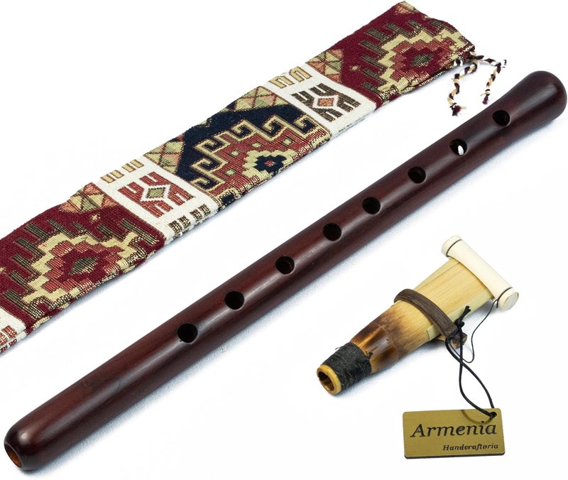 HandCraftoria دودوك أرميني من خشب المشمش - مصنوع يدويًا في أرمينيا - 1 قصبة - آلة نفخ أوبوا بالابان - تعليمات العزف - هدية في علبة وطنية - Image 1