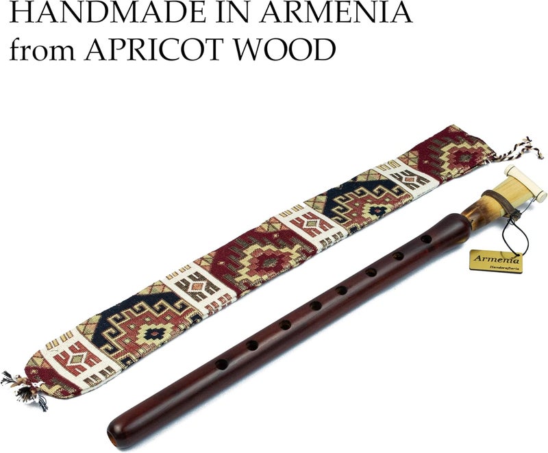 HandCraftoria دودوك أرميني من خشب المشمش - مصنوع يدويًا في أرمينيا - 1 قصبة - آلة نفخ أوبوا بالابان - تعليمات العزف - هدية في علبة وطنية - Image 2