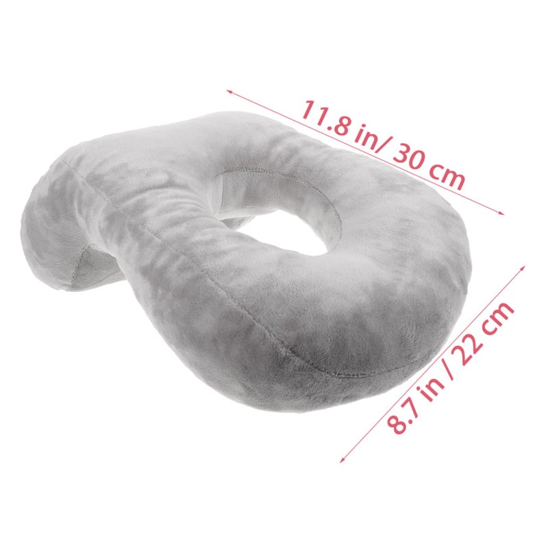 Pink Memory Foam Nap Pillow Wedge for Stomach Side Arm and Ear Sleepers - Image 3
