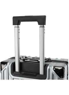 CABINPRO Lightweight Aluminum Frame Fashion Luggage Trolley Polycarbonate Hard Case Carry On Suitcase with 4 Quite 360 Degree Double Spinner Wheels CP001 Silver  - Image 5