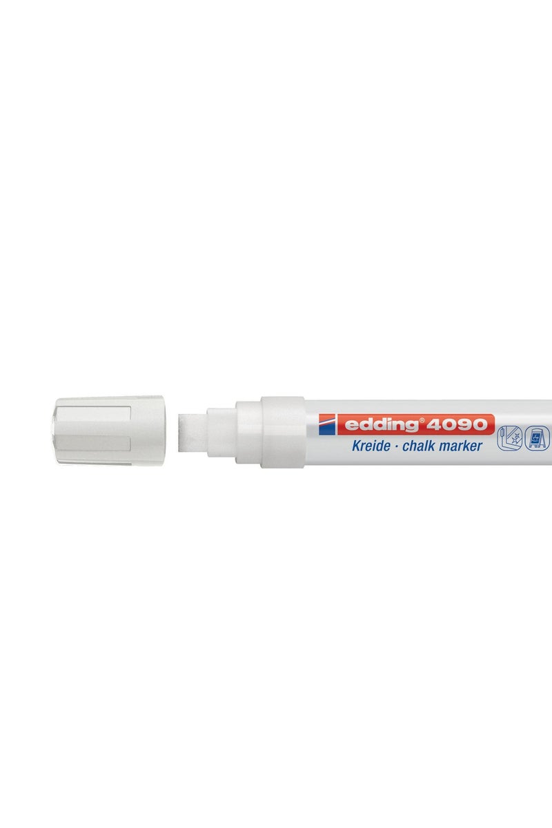 Edding 4090 Chalk Marker 4 - 15 mm Chisel Tip White