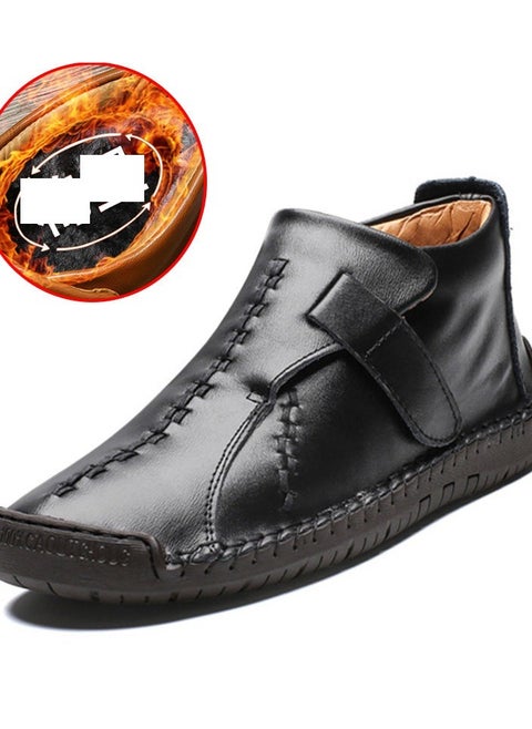 Winter Men's Handmade Casual High Top Men's Shoes  (Plush)