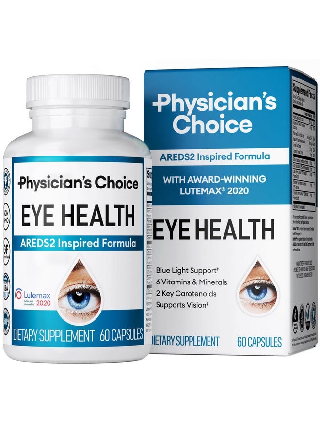 Physician's CHOICE Areds 2 Eye Vitamins - Lutein, Zeaxanthin & Bilberry Extract - Supports Eye Strain, Dry Eyes, and Vision Health - 2 Award-Winning Clinically Proven Eye Vitamin Ingredients - Carotenoid Blend  - Image 1