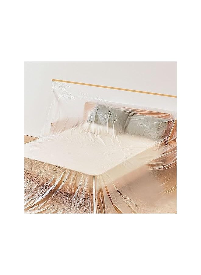 PROMASS 1.8M x 20M Tape and Drape,Plastic Sheeting Waterproof Dust-Proof Protective Masking Film for Car,Furniture,Carpet,Floor  - Image 4