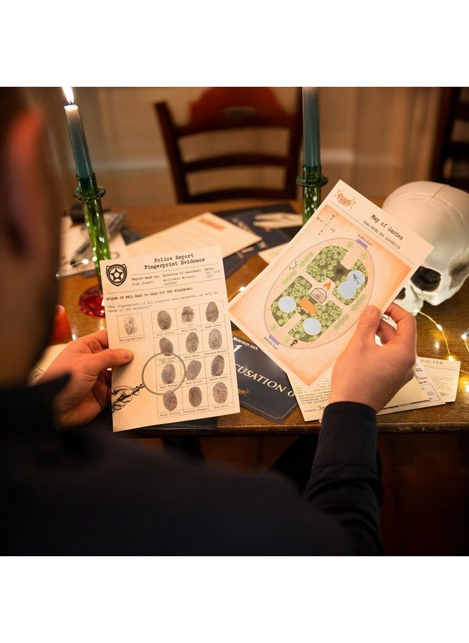 Talking Tables Talking Tables Murder Mystery at The Botanic Gardens Dinner Party Game for Adults, Puzzle Games, Clues, Brain Teaser Puzzles Secret Santa, Ages 16+, 5-13 Players  - Image 4