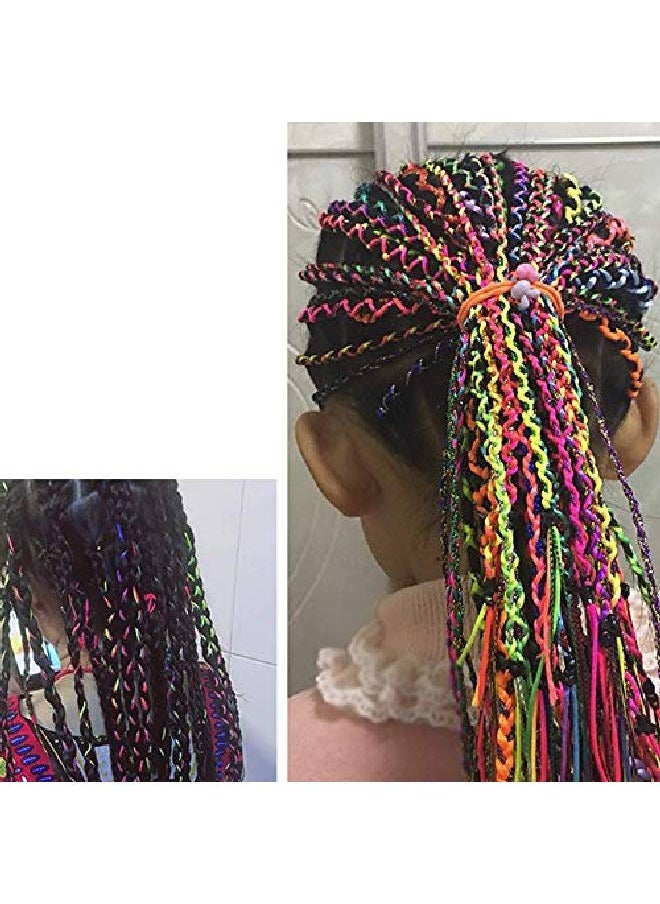 Teensery 1 Set Assorted Color Hair Rope Band Fashionable Gradient Color Hair Braiding Yarn Strings For Box Braids Wire Wraps Hair Styling Accessories  - Image 3