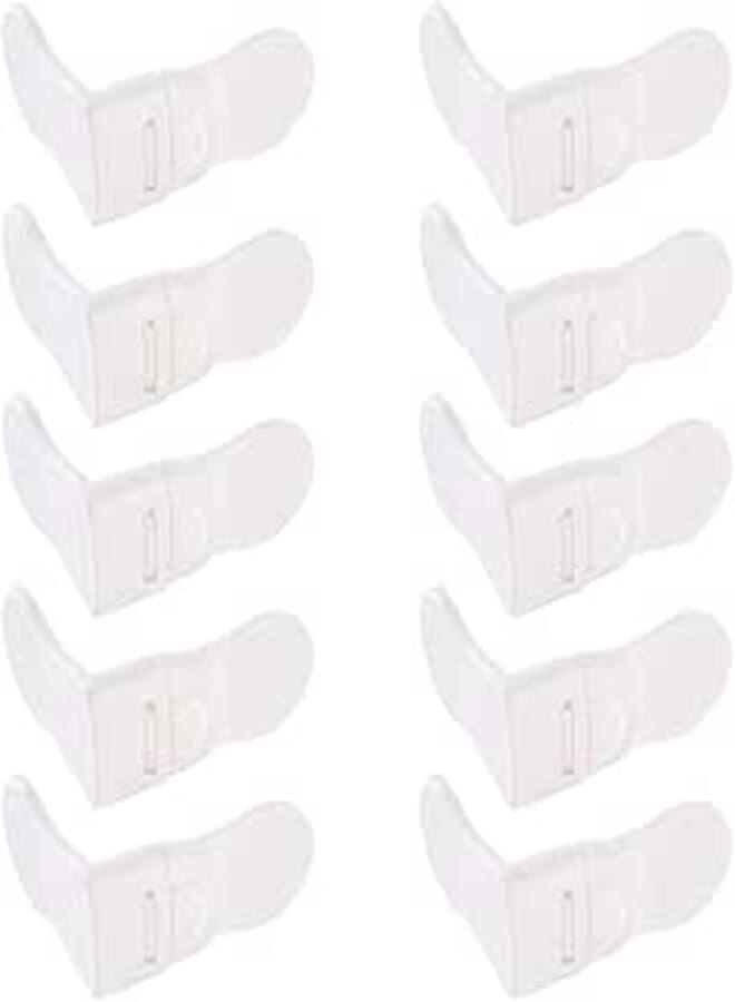 DETAILS 10pcs Child Safety Right-Angle Locks Kid Safety Latches Safety Locks for Cabinets Drawers Refrigerator Doors