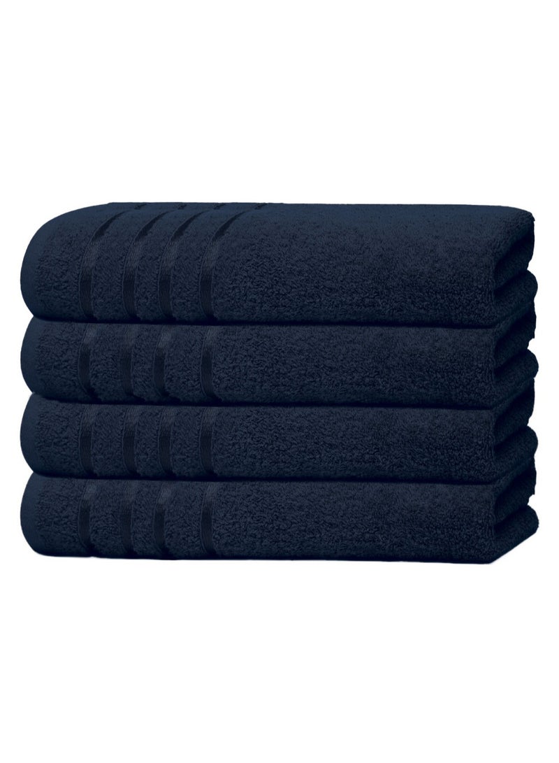DXB GADGETS Pack of 4 Premium Towels 85 x 145 cm 500 GSM 100% Cotton Highly Absorbent  - Image 1