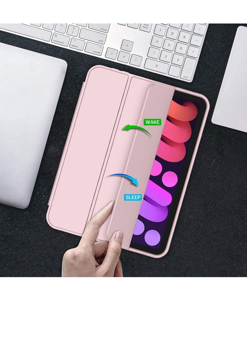 ELTRAZONE NEW Smart Case with Pencil Holder for iPad Mini 6 – Trifold Stand, Soft TPU Back, Auto Wake/Sleep, Dust Proof, Anti-Fingerprint, Heavy Duty Protection – Slim, Durable & Stylish Case for iPad Mini 6 - Image 3