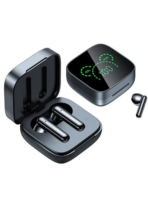 Wireless Bluetooth Earphones,Active Noise Cancelling Earbuds,LED Charging Case K60 Bluetooth 5.3 Bass Boost True Wireless Earbud Headphones with Built-in Mic for iPhone,Android,Windows,iOS