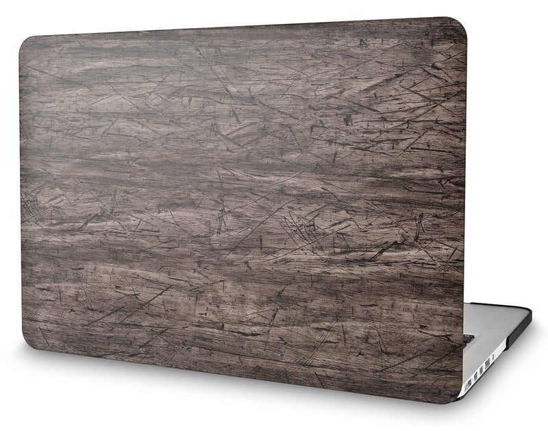 KECC Compatible with MacBook Pro 14 inch Case 2025 2024 2023 2022 2021 Release M4 M3 M2 M1 A3112 A3401 A3185 A2918 A2992 A2779 A2442 Italian Leather Hard Shell Case, Brown Wood Leather - Image 1