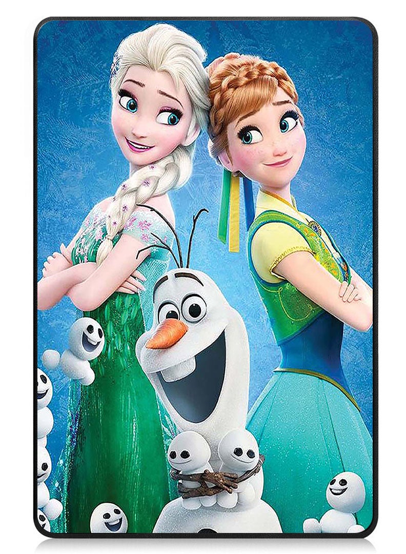 Theodor Protective Flip Case For Apple iPad mini 7th Generation (A17 Pro 2024 Model) (Mini 6 2021 Model  6th Generation) With Trifold Stand Auto Wake Sleep Shockproof Cover Elsa Anna Olaf and others - Image 1