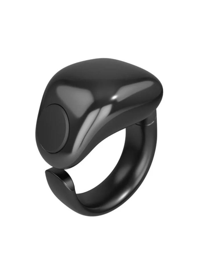 سلام خاتم تسبيح ذكي و مريح خاتم عداد التسبيح قابل للتعديل بمقاسين (20/22 مم)، يدعم التطبيق مع عداد رقمي للتسبيح، خاتم تذكير بالصلاة مقاوم للماء للمسلمين - أسود - Image 1