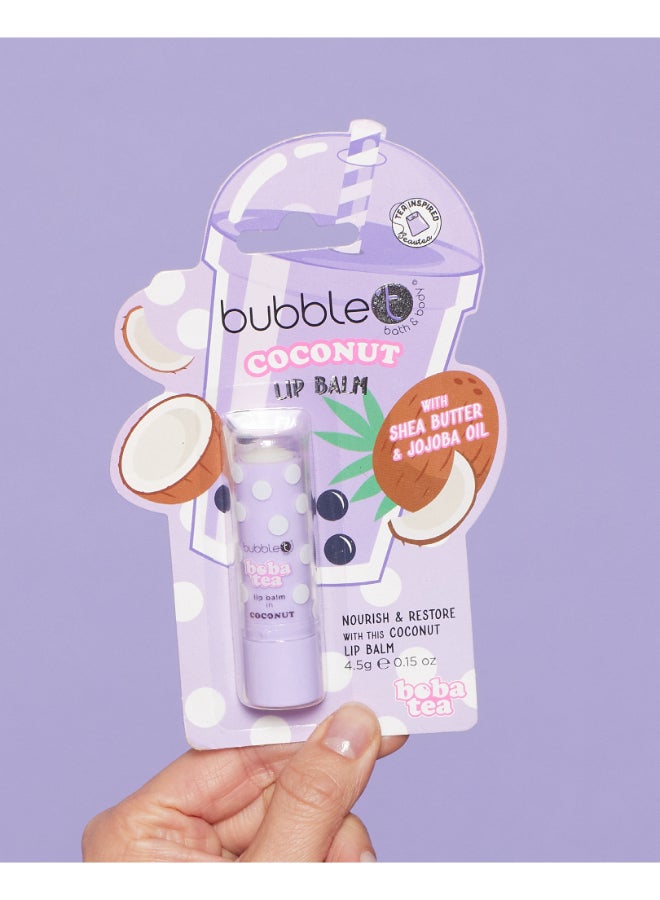 Bubble T بلسم شفاه كريمي بجوز الهند - يحبس الرطوبة ويمنع تشقق الشفاه برائحة كلاسيكية استوائية (10 مل) - Image 2