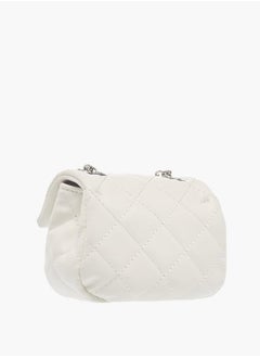 Flora Bella By Shoexpress Girls Quilted Crossbody Bag With Button Closure And Chain Strap  - Image 3