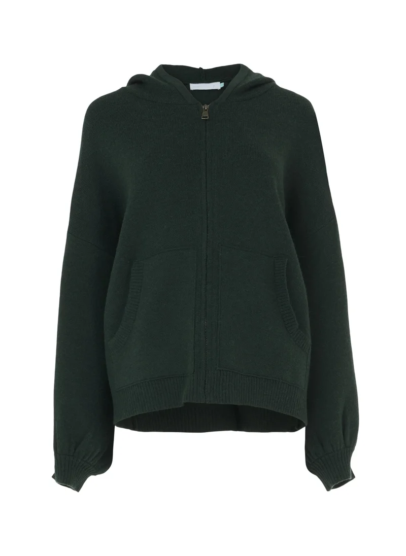 leem  Zipped Balloon Sleeve Hoodie for Women | Best Price UAE