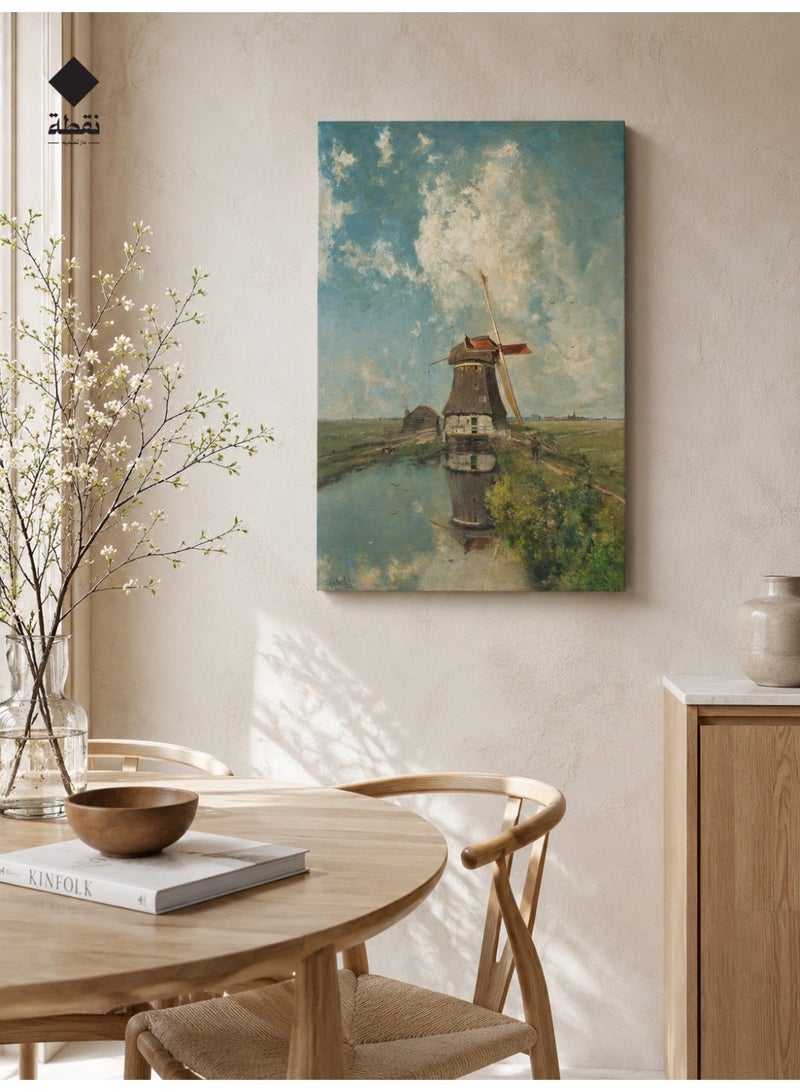 Nuqta Premium canvas wall art with a hidden frame measuring 60x40 cm - Image 2