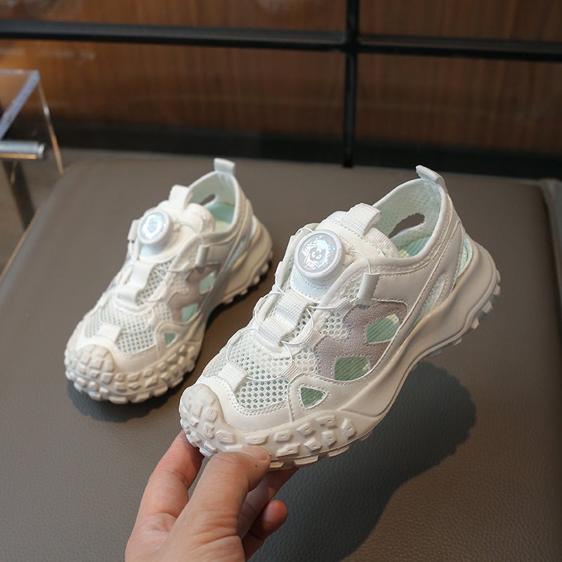 Children'S Mesh Shoes 2025 Trendy Sports Sandals Girls' Hollow Breathable Casual Shoes Boys' Dad Shoes - Image 1