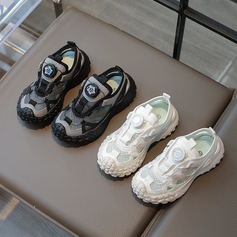Children'S Mesh Shoes 2025 Trendy Sports Sandals Girls' Hollow Breathable Casual Shoes Boys' Dad Shoes - Image 3
