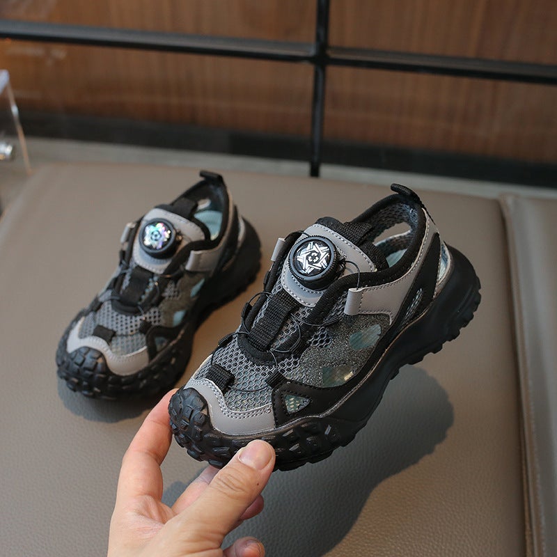 Children'S Mesh Shoes 2025 Trendy Sports Sandals Girls' Hollow Breathable Casual Shoes Boys' Dad Shoes - Image 2