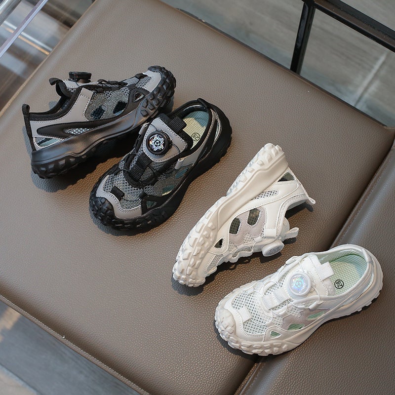 Children'S Mesh Shoes 2025 Trendy Sports Sandals Girls' Hollow Breathable Casual Shoes Boys' Dad Shoes - Image 4