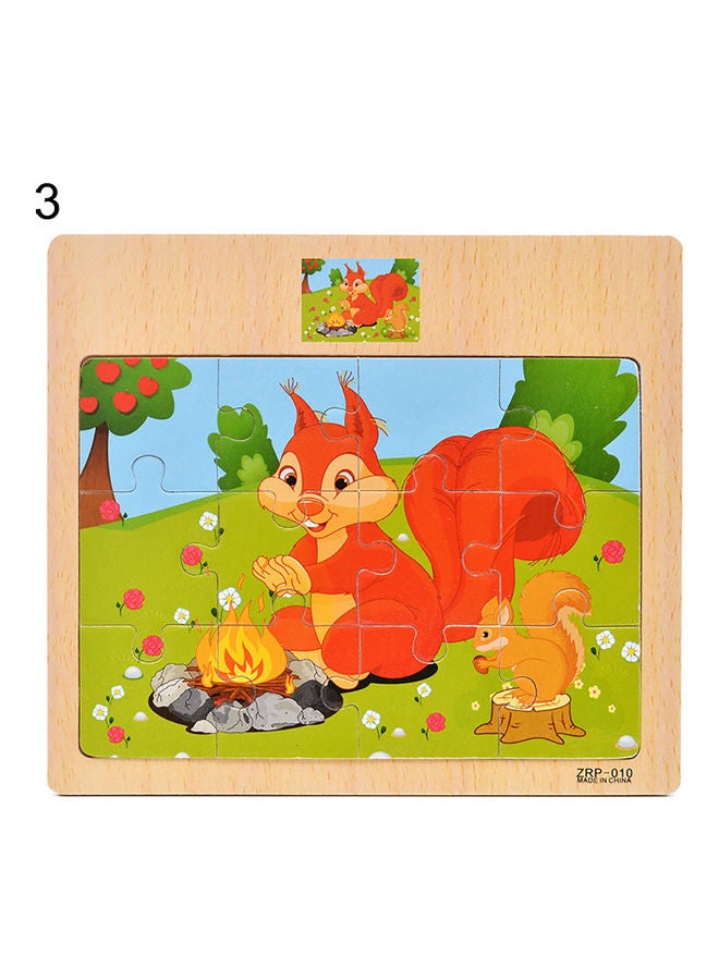 Wooden Animal Themed Jigsaw Puzzles Set - Image 1