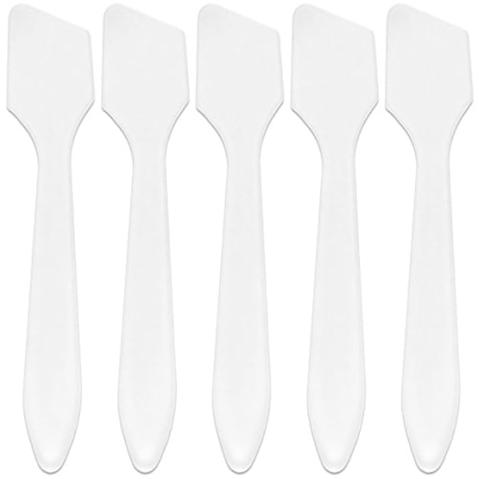 Pana® Brand 1000 Pieces Disposable Makeup Frosted Tip Angled Spatula Cosmetic Skin Care Facial Cream Mask Spatula for Mixing and Sampling - Image 3