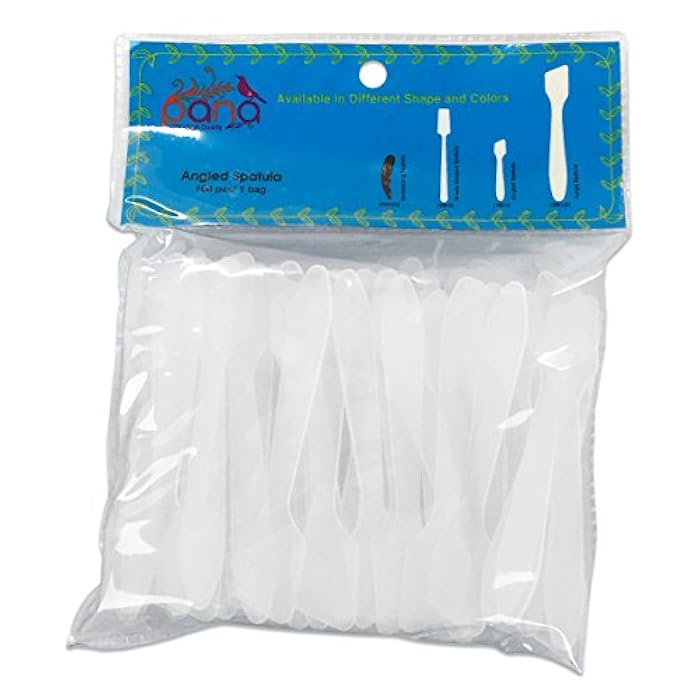 Pana® Brand 1000 Pieces Disposable Makeup Frosted Tip Angled Spatula Cosmetic Skin Care Facial Cream Mask Spatula for Mixing and Sampling - Image 2