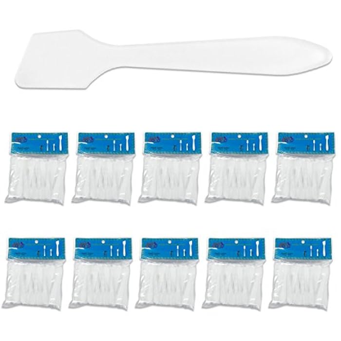 Pana® Brand 1000 Pieces Disposable Makeup Frosted Tip Angled Spatula Cosmetic Skin Care Facial Cream Mask Spatula for Mixing and Sampling - Image 1
