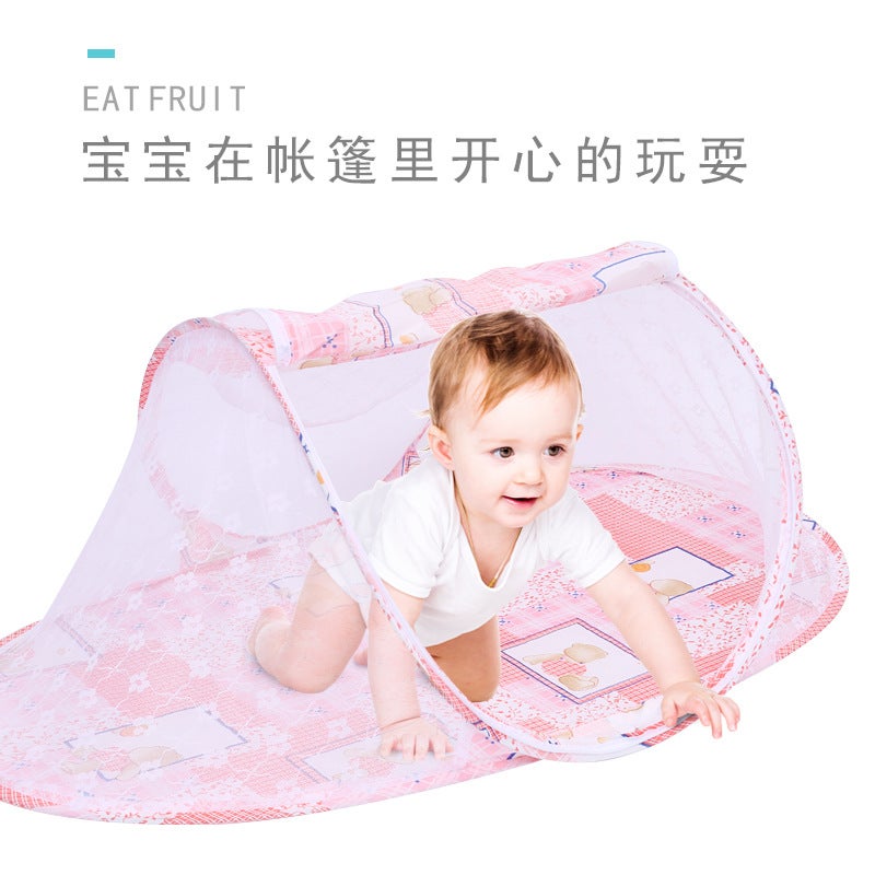 Multifunctional Children'S Folding Mosquito Net/Baby Mosquito Net/Baby Special Cartoon High Quality Boat Type Mosquito Net Zipper Mosquito Net - Image 3