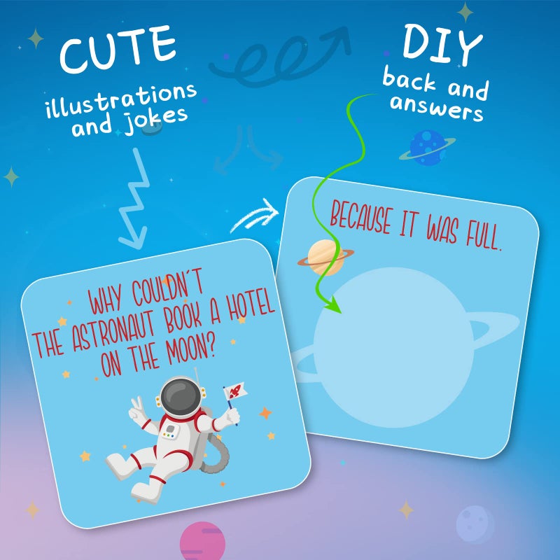 Pajean 80 Joke Cards for Lunchbox Kids Cute Lunchbox Notes Inspirational and Motivational Positive Affirmations Puns Cards for Teacher Kids Student Picnics Party Mini Notes Postcards (Classic Style) - Image 3