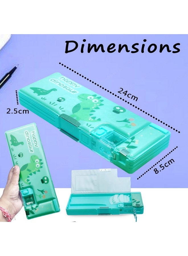 FunBlast Multifunctional Pencil Box For Kids, Dinosaur Pencil Box, Boys & Girls, Magnetic Pencil Box For Boys, Pop Up Pencil Box, Dinosaur Theme Return Gifts For Kids - Abs, Multicolor - Image 2