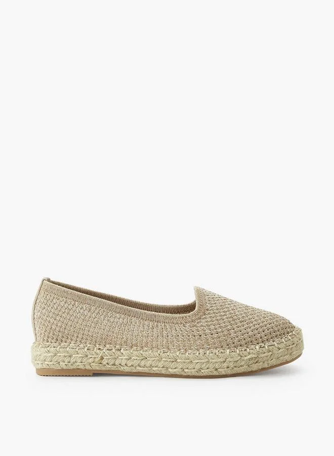 Peppermint Women Textured Espadrille Loafers
