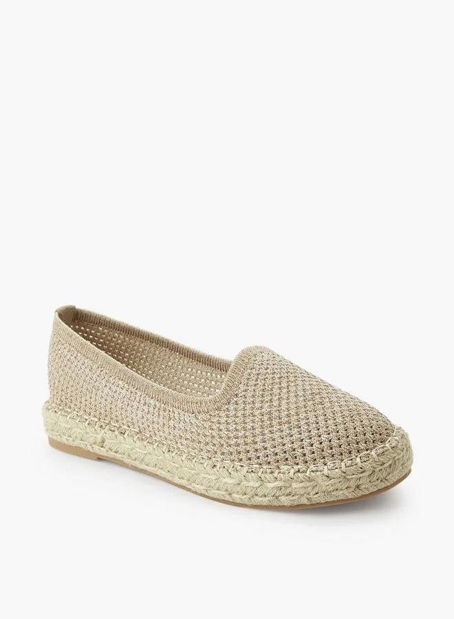 Peppermint Women Textured Espadrille Loafers