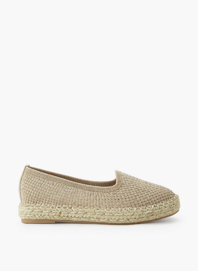 Peppermint Women Textured Espadrille Loafers - Image 3