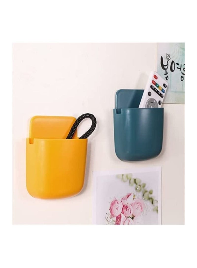 Y&D 6 Pieces Wall Mount Phone Holder Self-Adhesive Beside Organizer Storage Box Plastic Charging Stand Remote Wall-Mounted Brackets for Bedroom  - Image 2