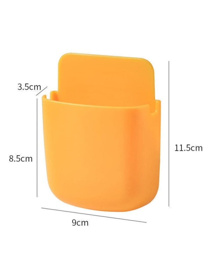 Y&D 6 Pieces Wall Mount Phone Holder Self-Adhesive Beside Organizer Storage Box Plastic Charging Stand Remote Wall-Mounted Brackets for Bedroom  - Image 5