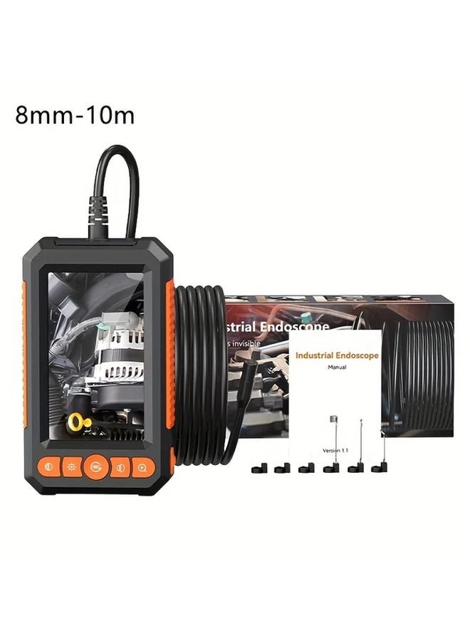 Industrial Borescope IP67 8mm 4 3 Inch IPS LCD 393 7in Semi Rigid Cable Inspection Camera - Image 1