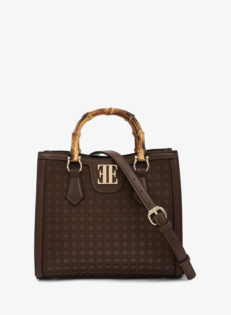 ايل Perforated Tote Bag With Double Handle
