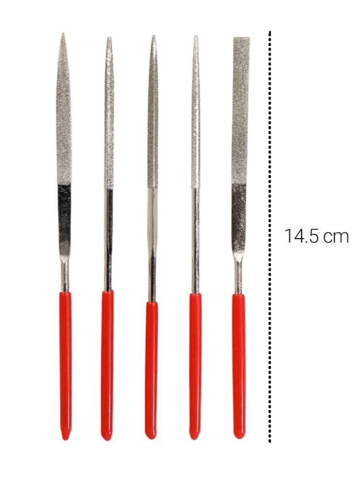 JAKEMY - Professional metal files set of 5 pieces, size 140 * 3 mm - Image 1