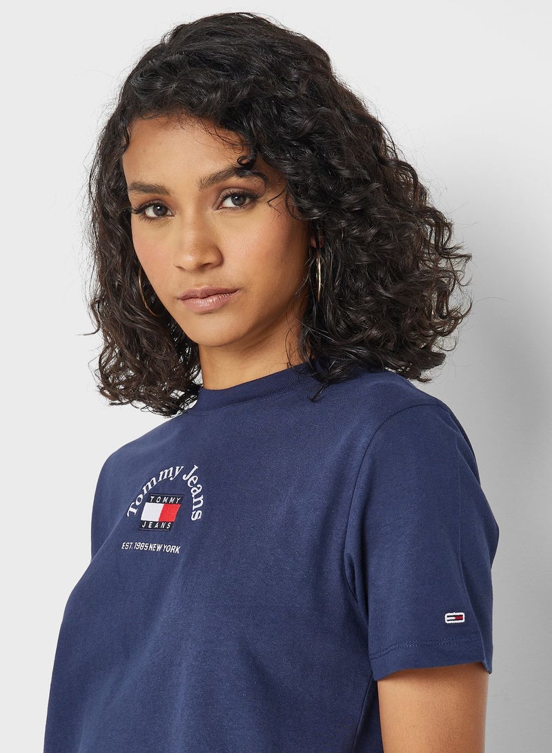 TOMMY JEANS Embroidered Logo Crop T-Shirt  - Image 3