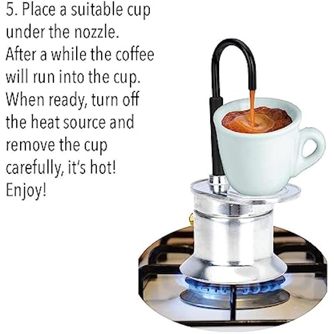 Goshyda Single Tube Moka Pot 1 Cup 50Ml Aluminum Alloy Spout Stovetop Italian Coffee Maker For Outdoor Parties Travel Enjoy Delicious Coffee Quikly - Image 5