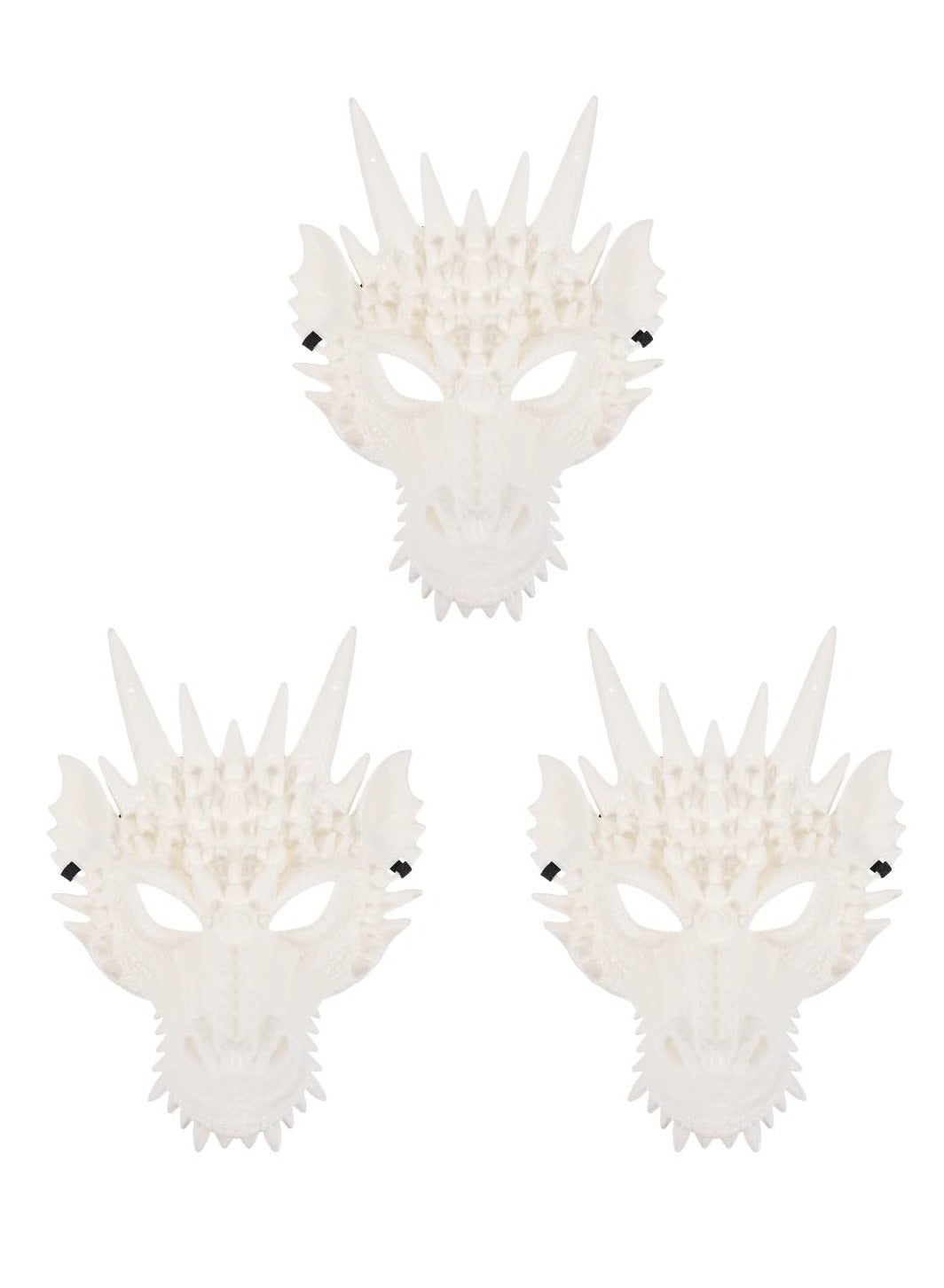Generic Dragon Mask, 3PCS Cosplay Mask, Dragon Head Mask, White Dragon ...