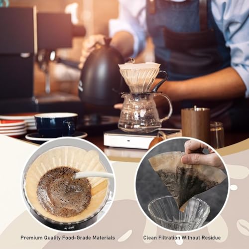 LUVINA Coffee Filter, Cone Coffee Filters 2, Pour Over Coffee Filter for v60 Coffee Dripper and Drip Coffee Maker, 1-4 Cup, 100 Count, Disposable Natural Unbleached Size 02 (100, Coffee Filter Paper) - Image 5